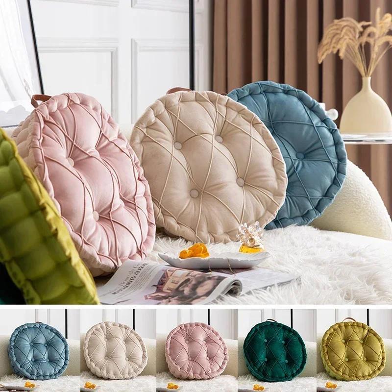 Round Pouf Tatami Cushion Pillow Floor Cushions Soft Seat Pillow Pad Throw Pillow Cushion Home Sofa Tatami Cushion 40x40cm