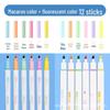 Deli Eye Protection Fluorescent Marker Pen, Macaron Morandi Colors, Soft Tip