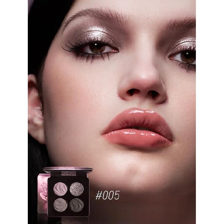 Kaleidos 4-Color Glitter Eyeshadow Palette High Pigmented Shimmer Illuminator Makeup Set for Gift