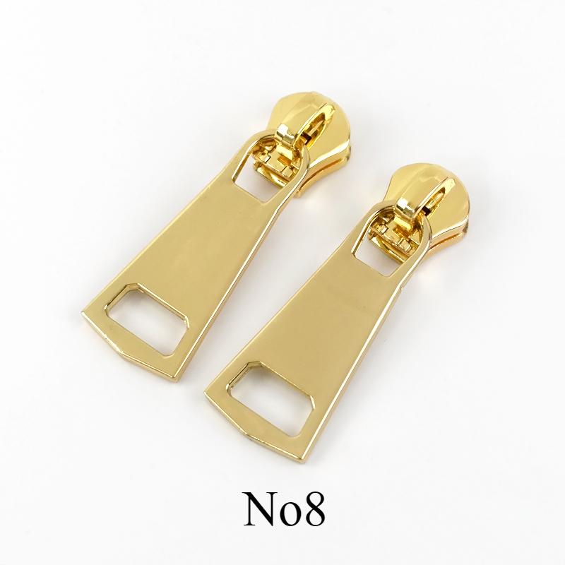 Meetee 5/10Pcs 3# 5# 8# Metal Zipper Puller Sewing Zippers Slider for Clothes Bag Pocket Zips Repair DIY Hardware Accessories