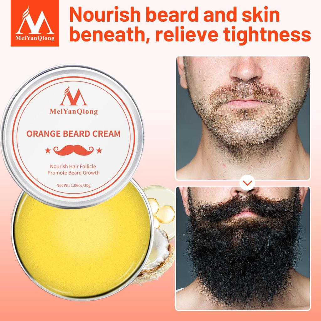100 % natürliche Bartfärbecreme für Männer, Schnurrbart-Bartcreme, natürliche Bartpflege