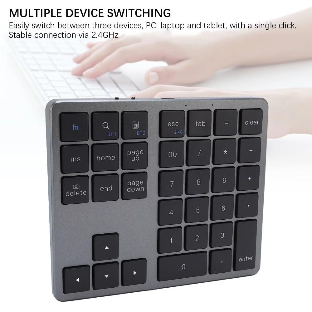 35 Keys Wireless Keyboard Rechargeable Wireless Numeric Keypad Mini Digital Keypad  Laptop Notebook