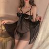 Yiyue erotic underwear large size suspender lace temptation pajamas hollow lace-up sexy hot uniform set 8111