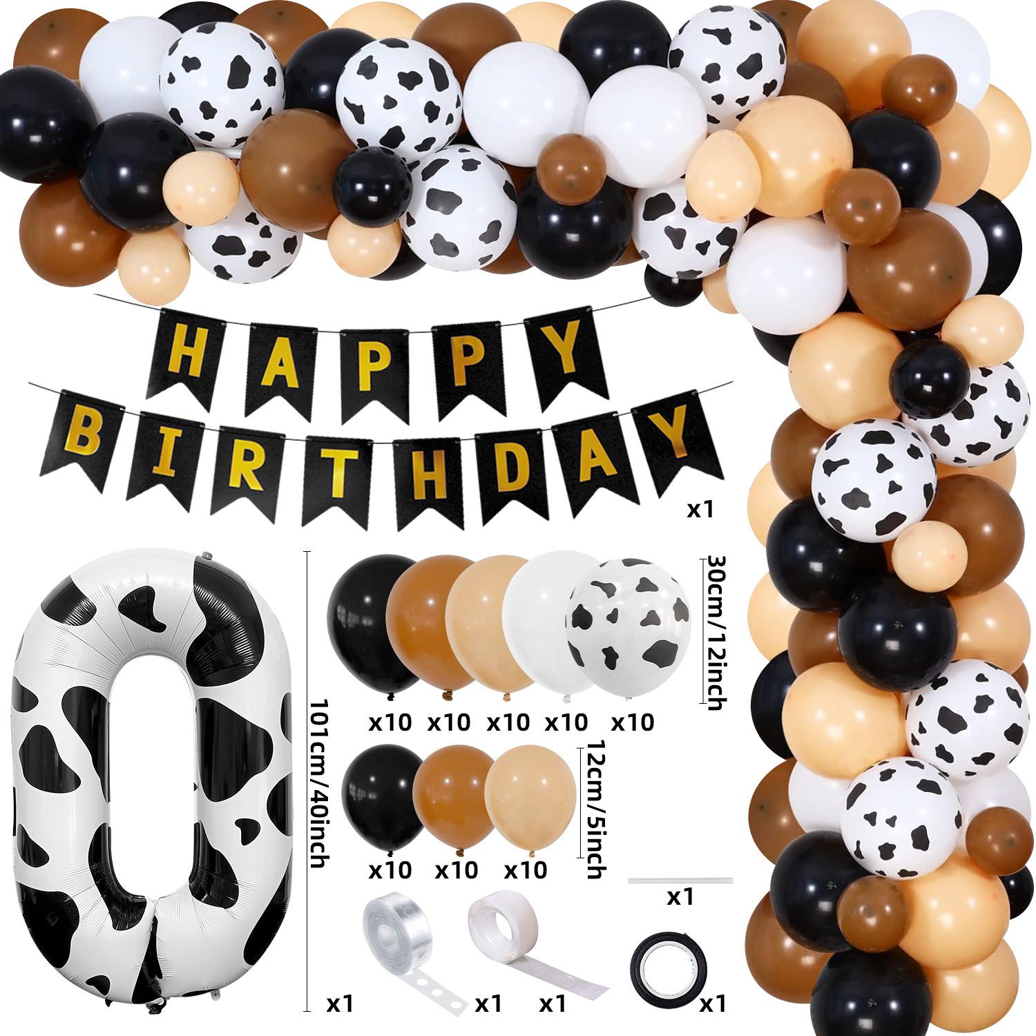 

Farm Theme Balloon Wreath Set Birthday Party Flag Cow Digital Balloon Chain Set Arrangement Farm Cow Balloon Chain 0