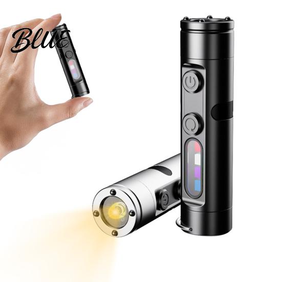 Compact Design Pocket Flashlight Mini Rechargeable High Lumens Super Bright Multiple Multifunctional Keychain Lighting Modes Waterproof Tactical