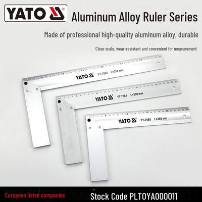 Yiertuo Aluminum Alloy 90° Protractor Stainless Steel Woodworking Angle Ruler