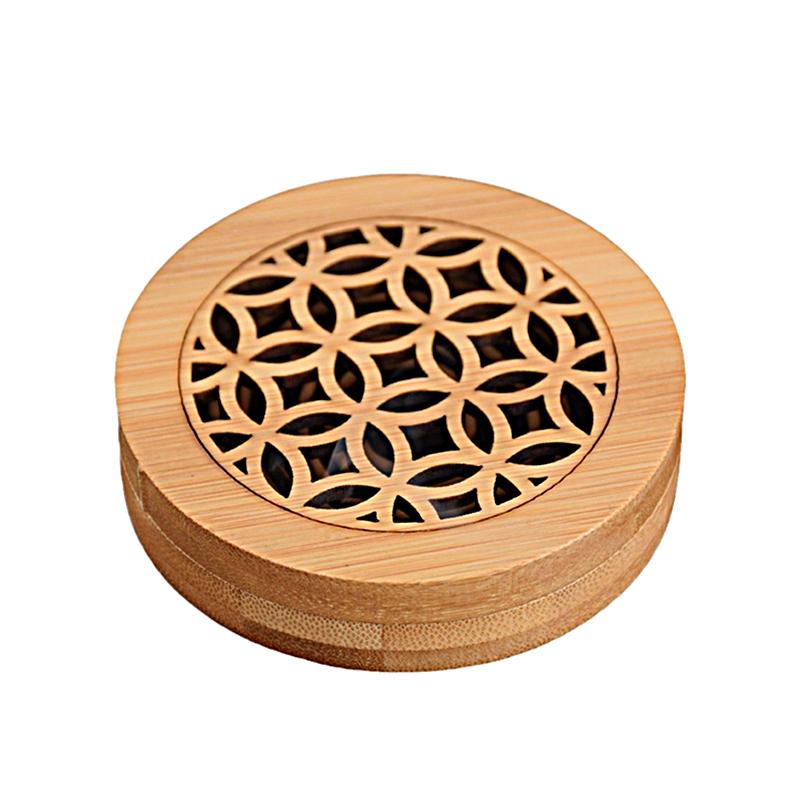 1PC Round Meditation Wood Censer Home Decor Hollow Out Study Room Accessory Aromatherapy Box Yoga Multiple Options Available