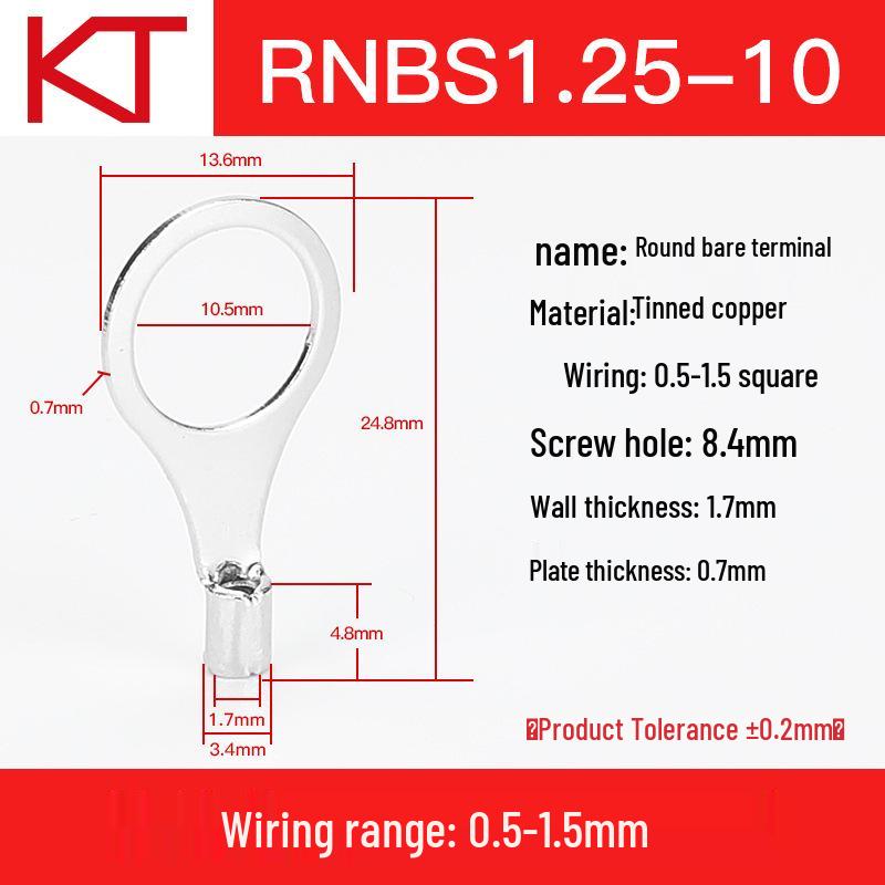 Kaisheng RNB1.25 Round Bare Crimp Terminal Block, 3-14 Gauge Options