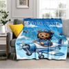 1PC Custom Name Bear pilot airplane. blanket versatile,all-season throw suitable for the living room,bedroom,camping,travel,and gift
