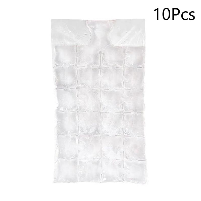 10/50Pcs Disposable Ice Bag Lattice Ice Cube Mold Bar Self-Sealing Ice Tray Bag Ice Cube Bag Box Edible Frozen Ice Cube 10Pcs