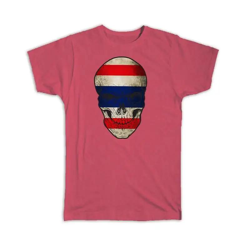 Thailand Flag Skull Thai National Colors T Shirt