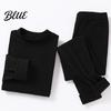 Velvet Sleepwear Set Seamless Double-sided Thermal Underwear Winter Unisex 2 Pcs/Set Round Neck Homewear Thick