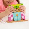 Classic Owl Block Set (CL3708), a Wooden Stacking Block Building Block Set with 3D Puzzles for Children Aged 1 Year and 18 Months.