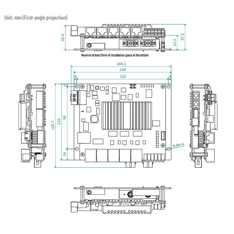 Maiwei 8-Port Gigabit Bypass Managed Industrial PoE Ethernet Switch