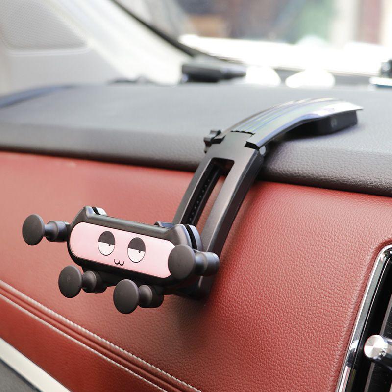 Gravity Sensing Car Phone Holder - Cute, Non-blocking, Multi-functional Cartoon Design for Vehicles Cute Cat Clip - Gravity Sensing