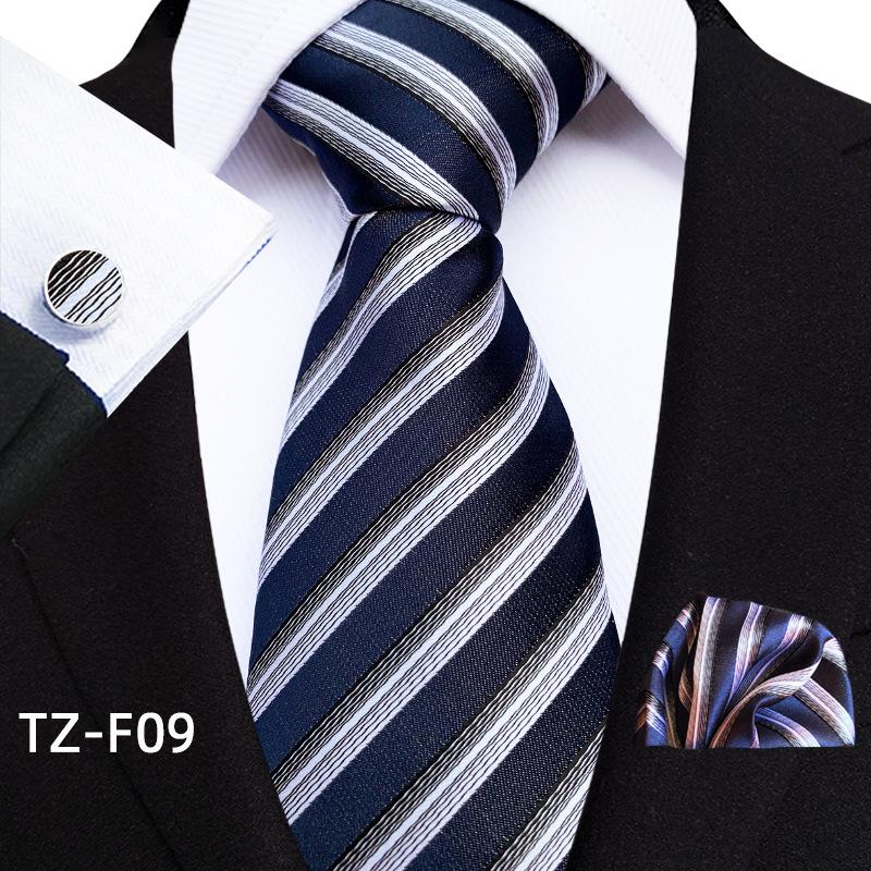 Paisley Waist Flower Men'S Tie Pocket Towel Cuff Three-Piece Set