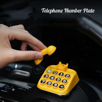 Keyboard Car License Plate Number Retro Car Phone Number Sign New Car Dashboard Ornament  Gifts