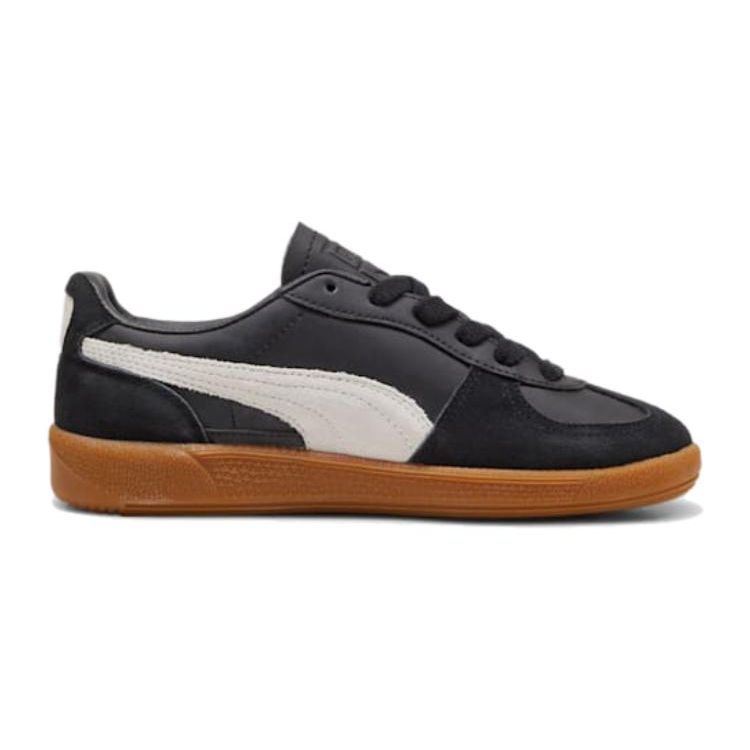 Puma Palermo Leather Big Kid Black Feather Grey Gum Kids Sneakers 397275-03