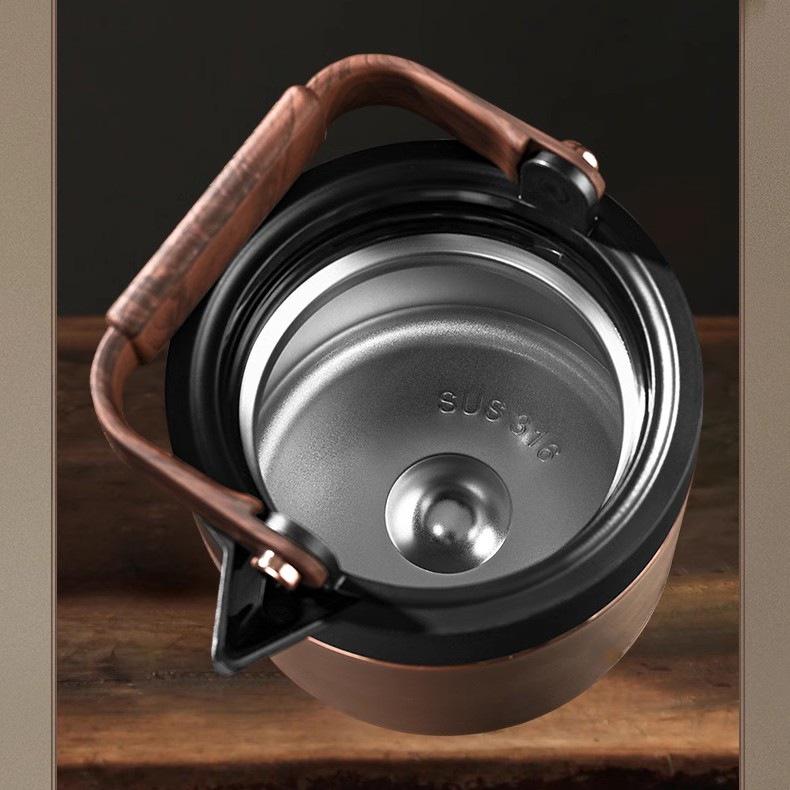 316 Stainless Steel Tea Stewing Pot with Lifting Handle - Temperature Control & Water Separation