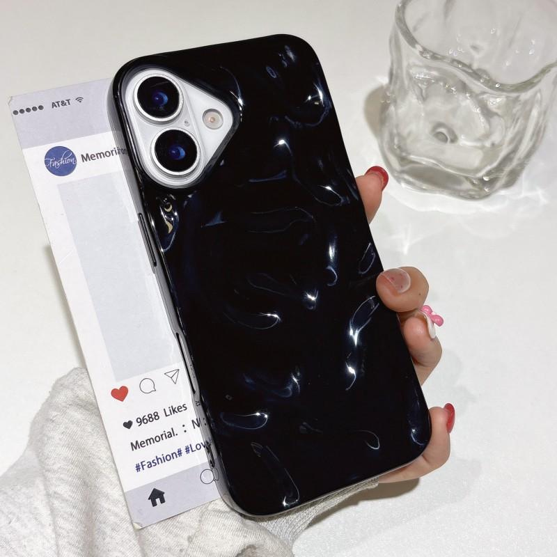 

Large Hole Meteorite Pattern Suitable 16PROMAX IPhone Case New Minimalist 15p Candy Colored Ins Style Protective iPhone 15 Pro чёрный