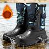 Baumwollschuhe mit Fleece und verdickten, hochgeschnittenen Schneestiefeln, wasserdicht und rutschfest, einteilige Baumwollstiefel