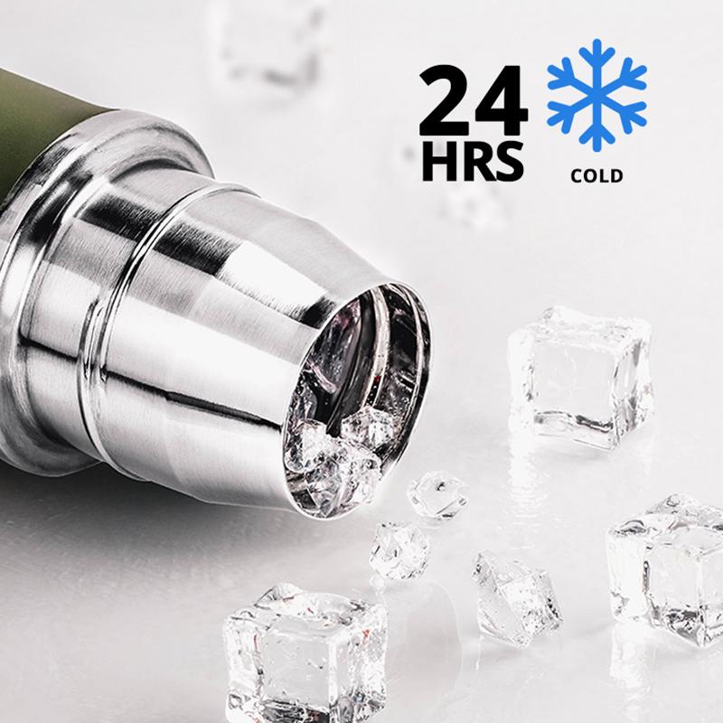 600ml Vacuum Insulation Travel Cup Stainless Steel Double Layer Thermos Handle Cup Lid Vacuum Flask