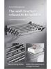 304 Stainless Steel Retractable Double/Single Bar Bathroom Towel Rack with Folding Storage