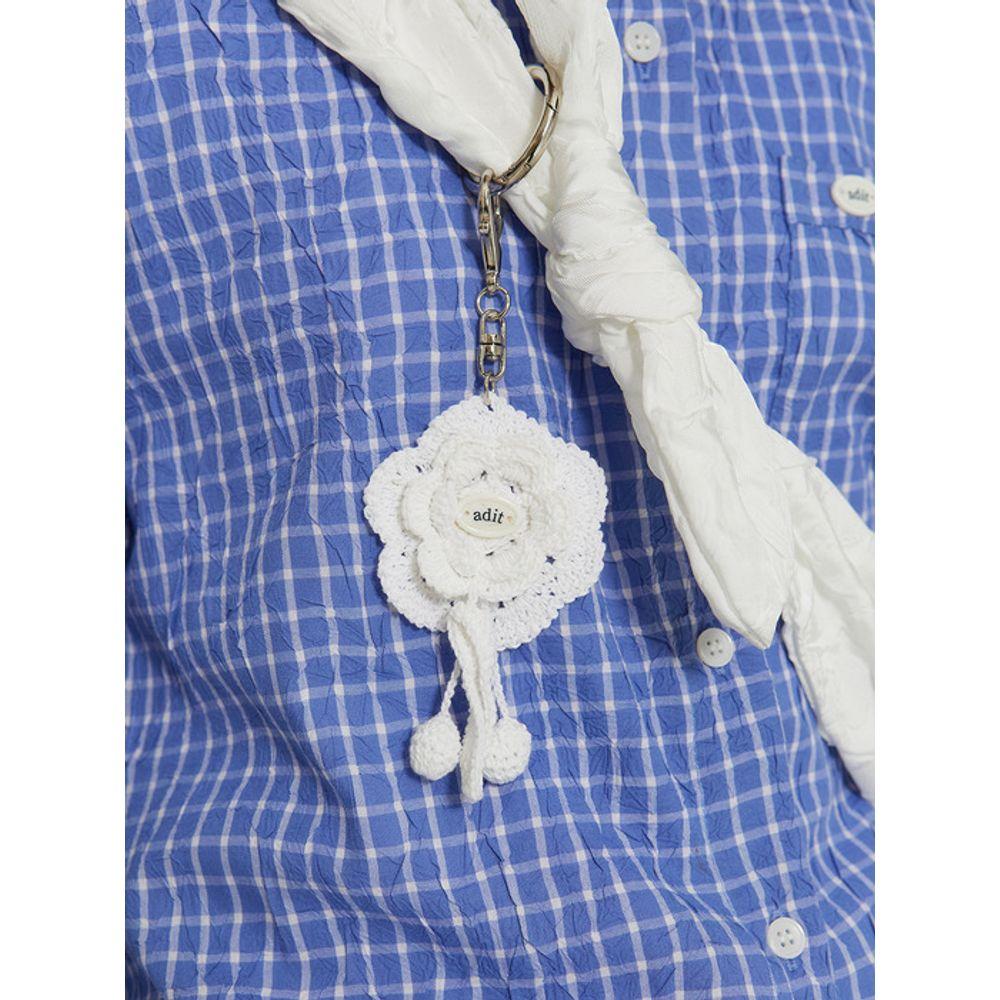 Adit Crochet Key Ring_ivory