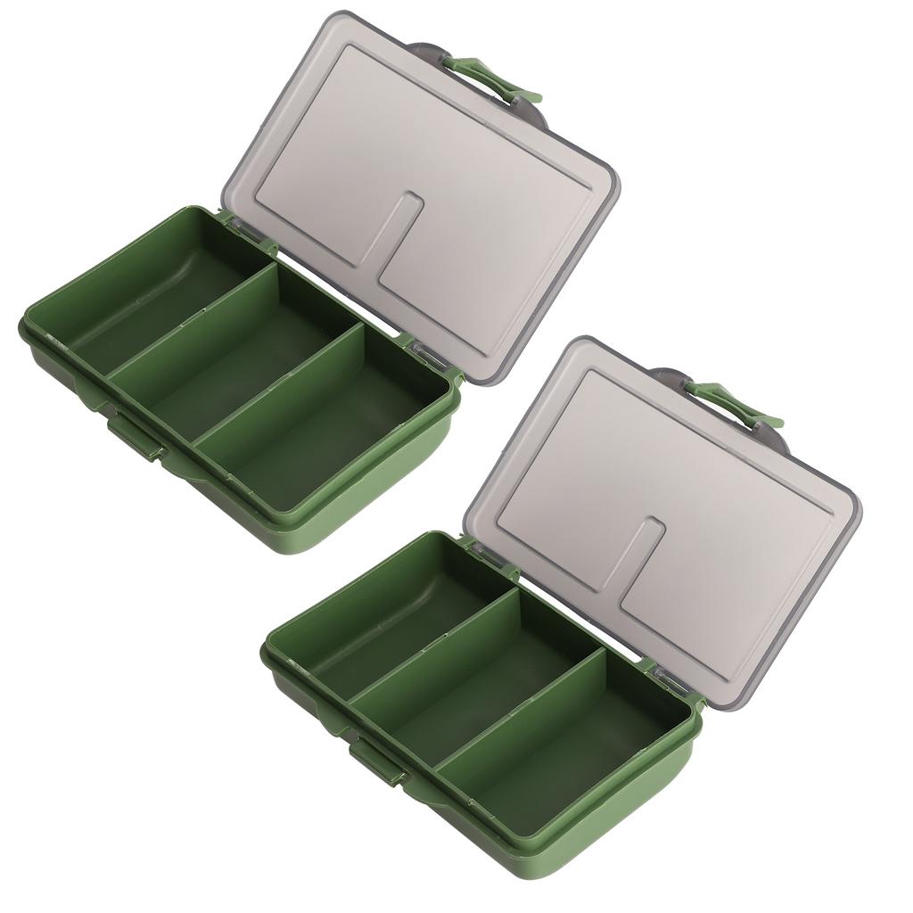 2 Stück Angelhaken Köder Gadget Box Mini PP Aufbewahrungsbox Etui für Angelzubehör