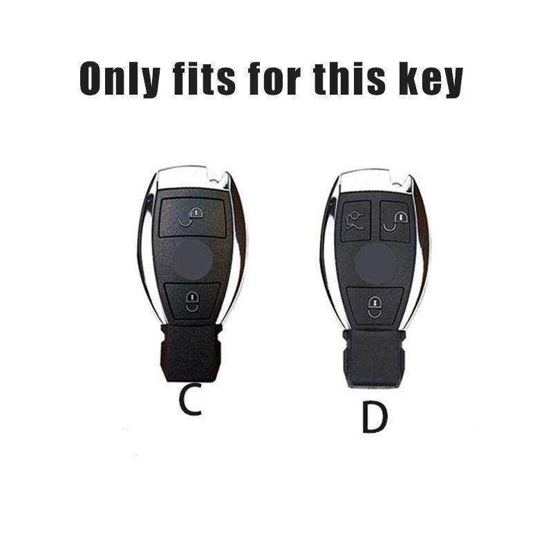 AAUC1 Zinc Alloy Car Remote Key Cover Case Bag For Mercedes Benz A B C E Class GLS GLA GLK GLC CLS CLA AMG W204 W205 W212 W463 W176