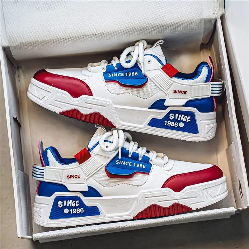 2025 New Men‘s Sneakers Fashion High Top Casual Shoes Light Breathable Running Shoes Lace Up Platform Shoes Zapatillas De Hombre