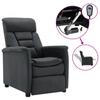 Day and Night - Day and Night Electric Recliner Dark Grey Faux Suede Leather