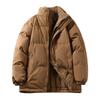 Winter Padded Jacket with Stand Thick Cold Weather and Perfect for and Outdoor Activities Men's Collar, Outerwear, Double-Layer Design,