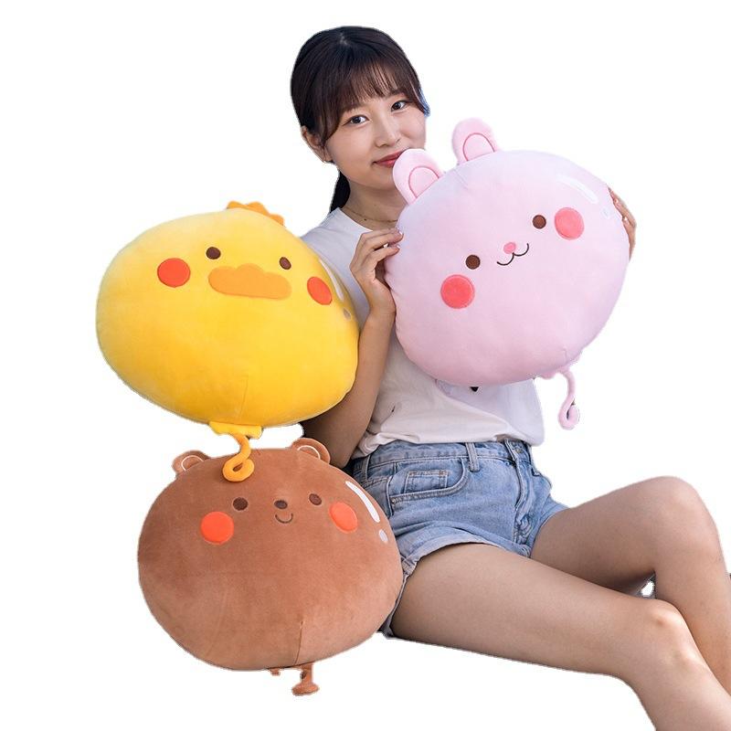 Cute Bear Doll Simulated Balloon Chicken Doll Children Plush Toy Rabbit Dinosaur Sleeping Pillow