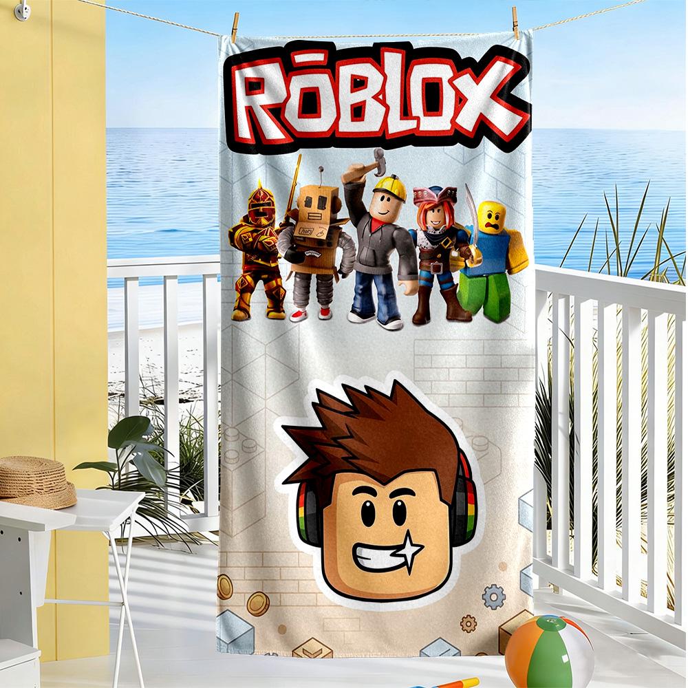 Roblox Beach Towel Super Soft & Absorbent Comfortable Lightweight Portable for Swimming,Beach,Camping, Travel, Beach Accessories,Gym