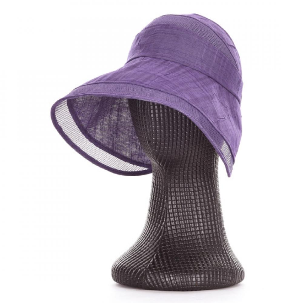 Shop   Women Wire Brim Breathable Open Velcro Sun Cap Purple Km Wh 0815
