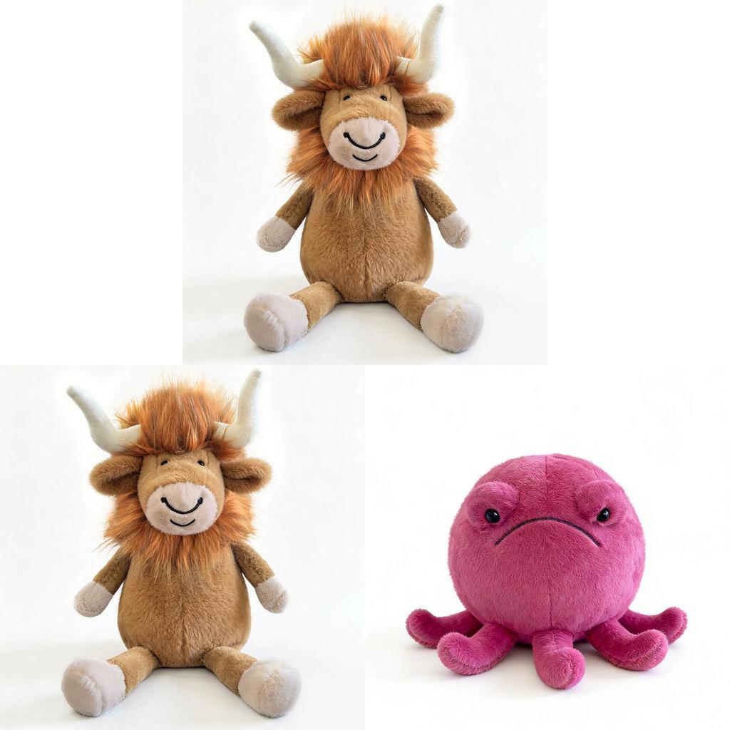 Raymond Bull Plush Toy With Pp Cotton Stuffing For Kids And Collectors