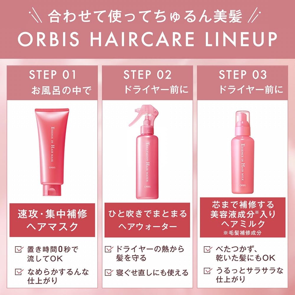 ORBIS Hair Care Set Sanrio Characters Limited Edition (Hair Milk / Hair Water / Hair Mask)