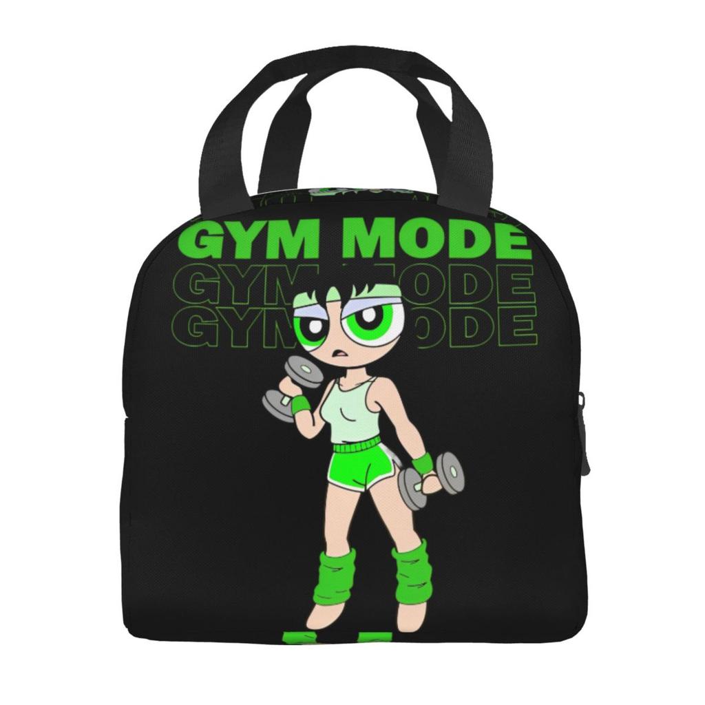 P-PowerPuffs Cartoon Accessories Insulated Lunch Bags For Work Food Storage Bag Portable Cooler Thermal Bento Box