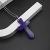 New Style Necklace Natural Stone Exquisite Cross-Shaped Pendant Necklace For Women Birthday Gift Chain 60 CM