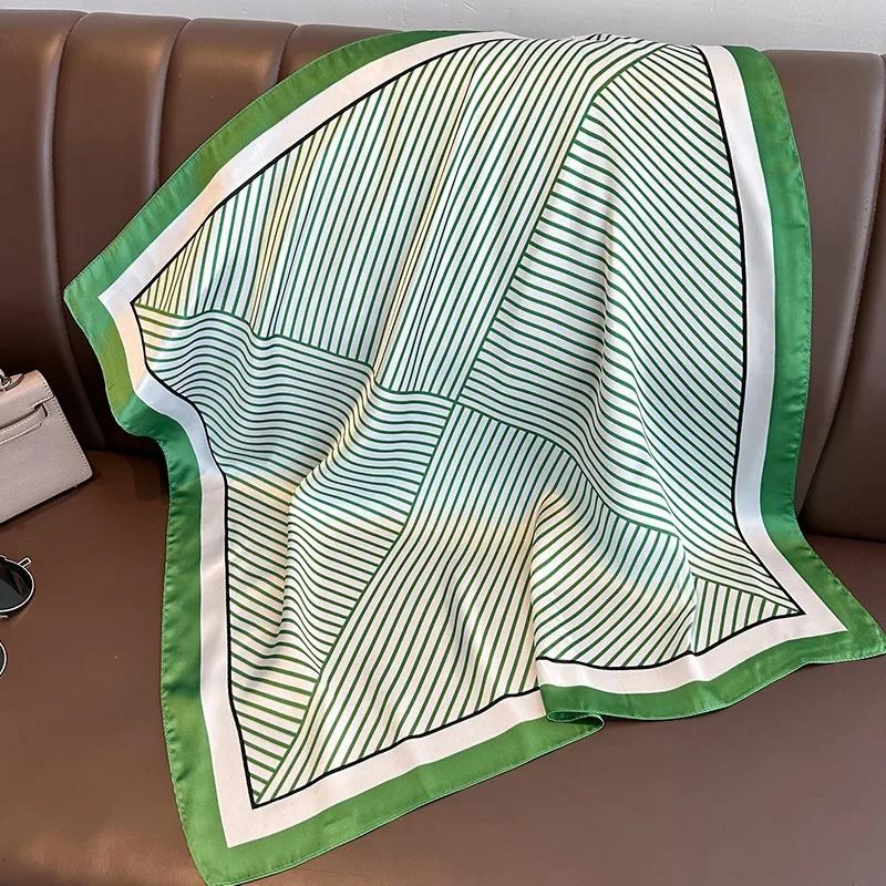 Fashion Scarves for Women Shawl Horse Print Silk Satin Hijab Scarf Female 70*70cm Luxury Brand Square Shawls Scarfs For Ladies