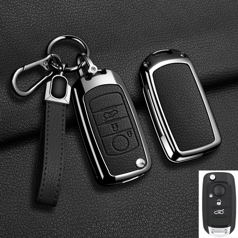 Zinc Alloy Flip Key Case Cover Shell For Fiat Tipo Toro Nuovo Freedom 500X Doblo Argo Grazie Protector Keyless Fob Accessories