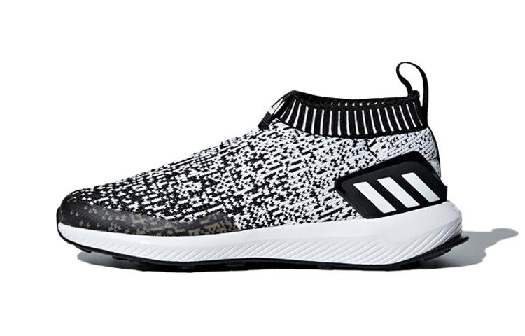 

Adidas Rapidarun Mesh Comfortable Slip Resistant Low top Kids Running Shoes Black White Children Aged 3 7 Years Old D97544 29