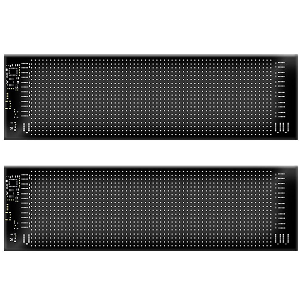 2Pcs LED Display Screen Panel Programmable Matrix Panel App Control Car Scrolling Sign Car Devil Eyes Light for Cars and Trucks