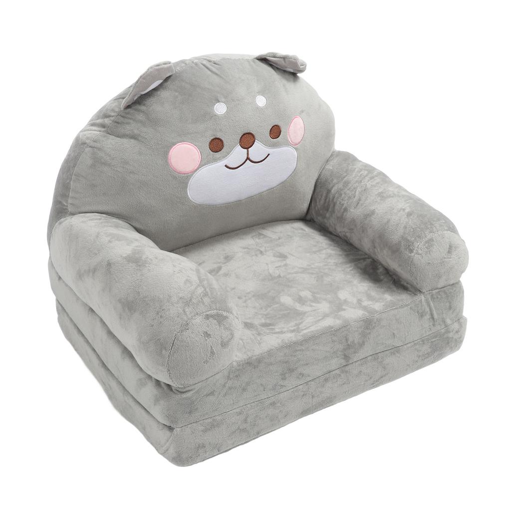 Cartoon Animal Kids Folding Sofa Soft Foldable Baby Sofa Portable Toddler Folding Couch for Rding Watching TV Relaxing