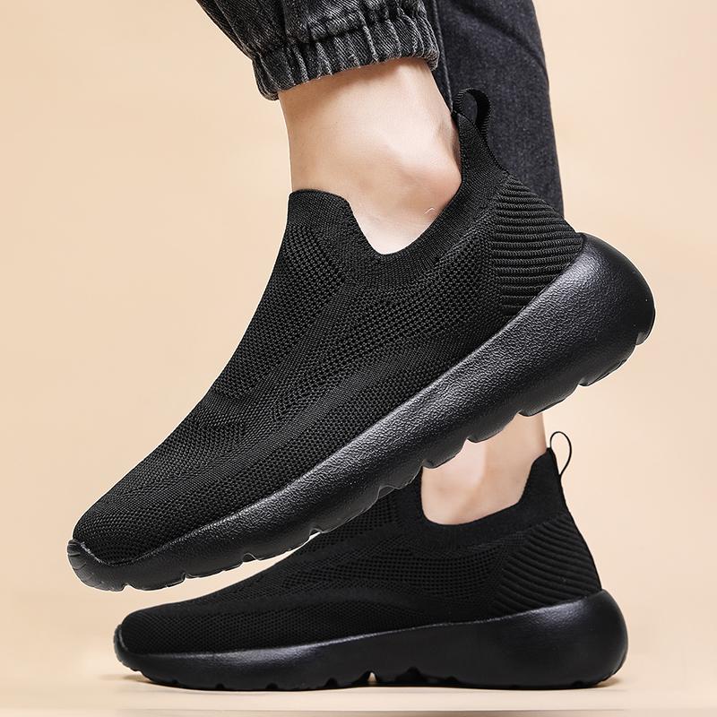 2025 New Comfort Breathable Summer Sports Mesh Slip-on Flying Woven Lightweight Couple Models More than Casual Walking Shoes