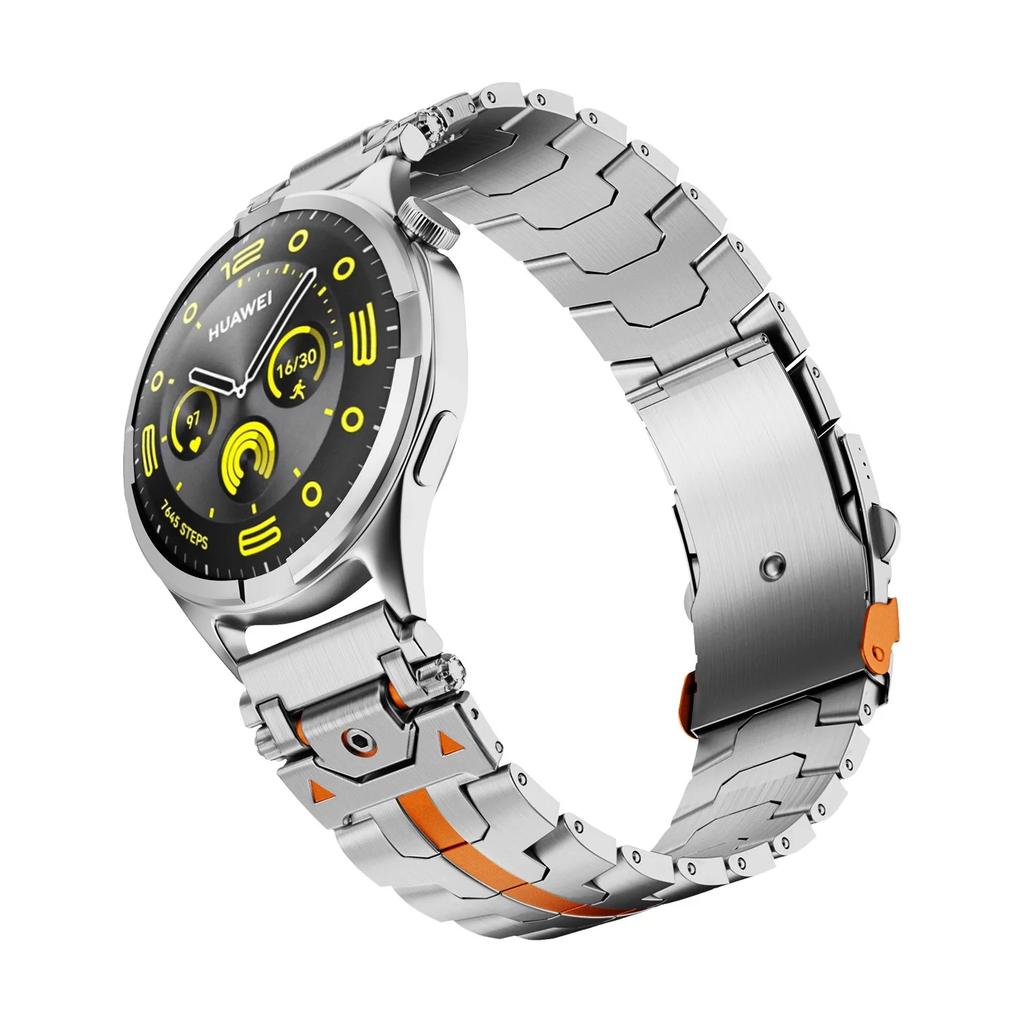 22mm 20mm Stainless Steel Strap for Huawei Watch GT4 5 46mm/GT5 Pro GT3 GT2 Metal Bracelet for Samsung Galaxy Watch 7/6/5/4 Band