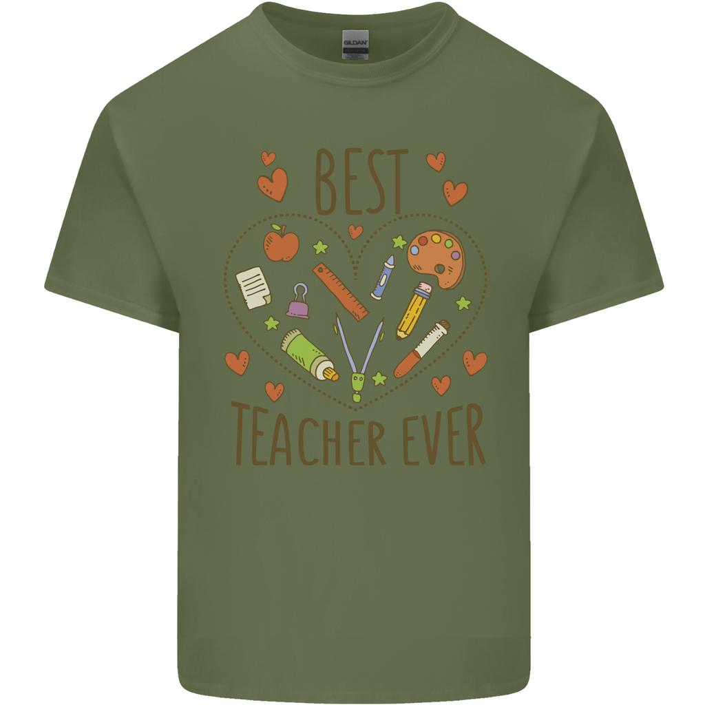 Best Teacher Ever Teaching Maths English Science Unisexs Light Cotton TShirt