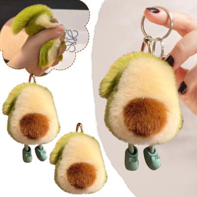 Imitation Mink  Car Keychain Pendant  Internet  Cute Plush Doll School Bag Pendant