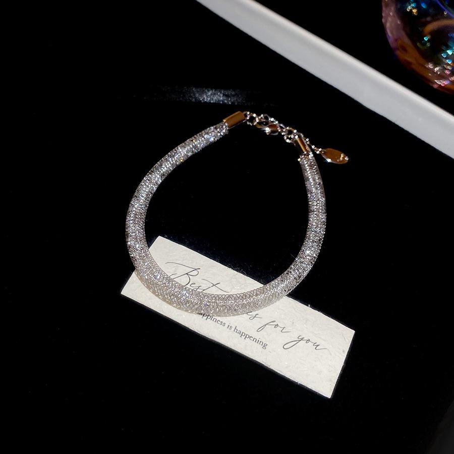 French temperament cold wind zircon star pearl bracelet light luxury bracelet sweet versatile jewelry